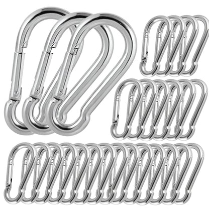100Pack Heavy Duty Carabiner Clips, M8 5/16" Spring Snap Hooks 3Inch by REDOVANT