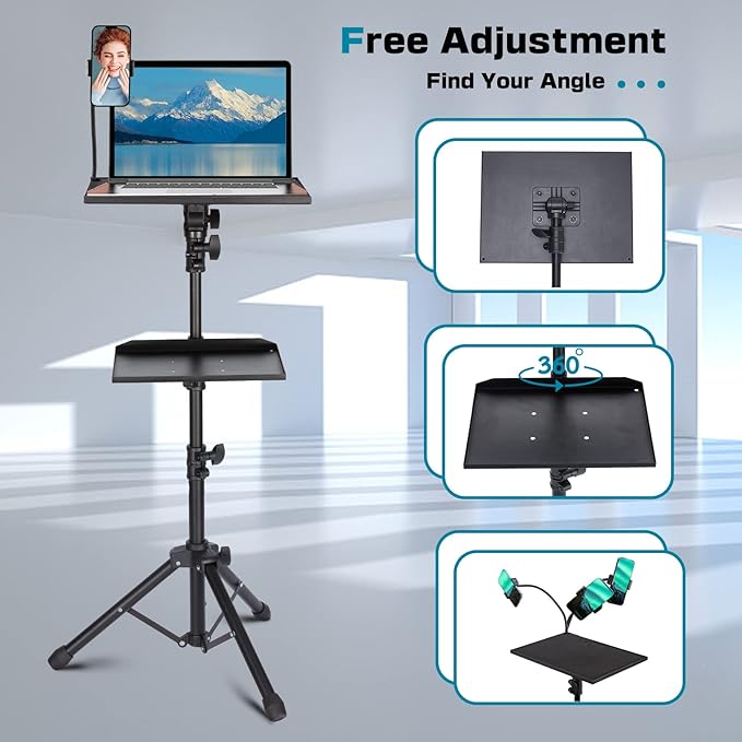 Lusweimi Projector Tripod Stand, 50” Laptop Stand - Image 3