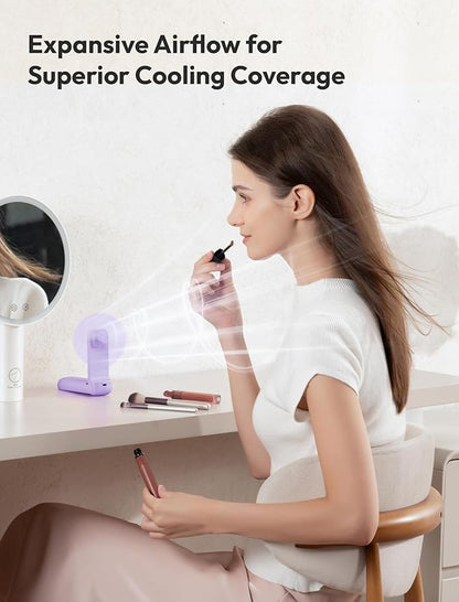 Aecooly Slim Portable Fan 2 Pack, Thin Handheld Fan, USB Rechargeable Mini - Image 4