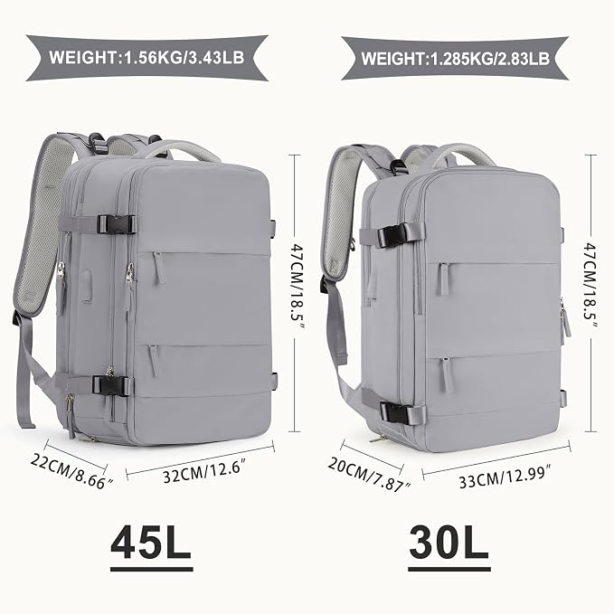 coowoz Large Travel Backpack For Women Men, Carry On Backpack, Hiking Backpack - Image 2