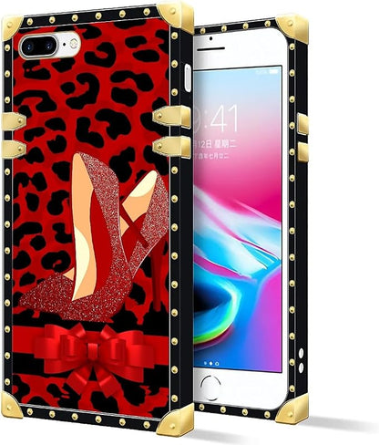 Compatible with iPhone 8 7 SE Case, Elegant High Heels Luxury Golden Decoration by Unknown