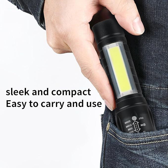 10 Pack LED Rechargeable Flashlight, Super Bright Small Mini Camping - Image 5