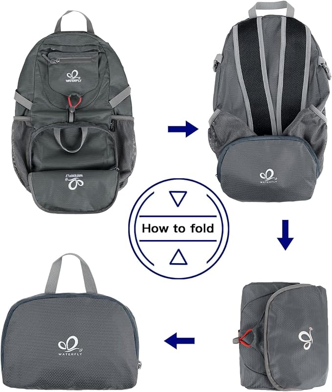 WATERFLY Small Lightweight Packable Backpack: 20l Ultra Light Foldable Travel - Image 6