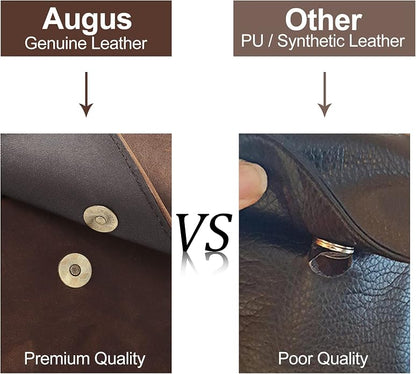 Augus Leather Small Messenger Bag - Image 4