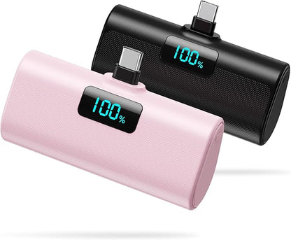 Portable Charger for iPhone 17/16/15 Series, Upgraded 5200mAh PD USB C Power by HETP