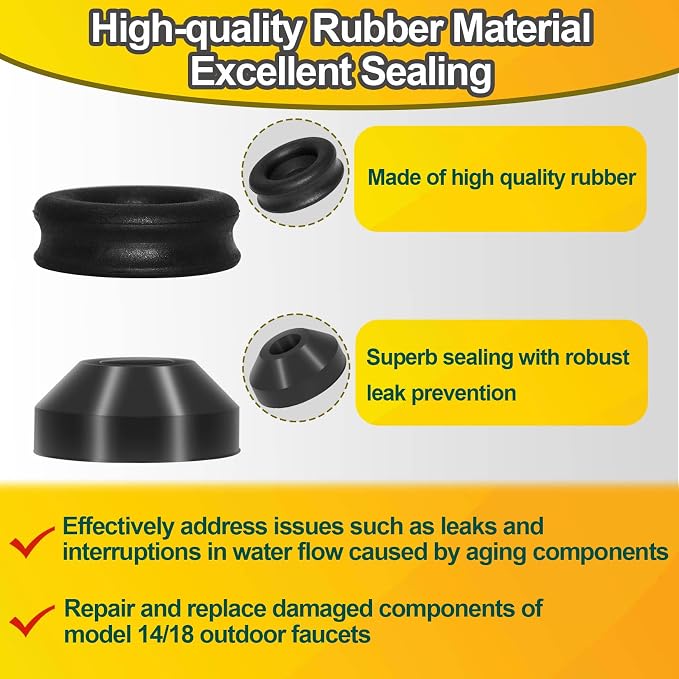 RK-14MH Outside Faucet Repair Kit Metal Handle Compatible - Image 6