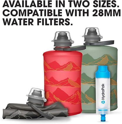 HydraPak Stow Collapsible Water Bottle – 350ml, 1L – Ultralight, Leak-Proof - Image 5
