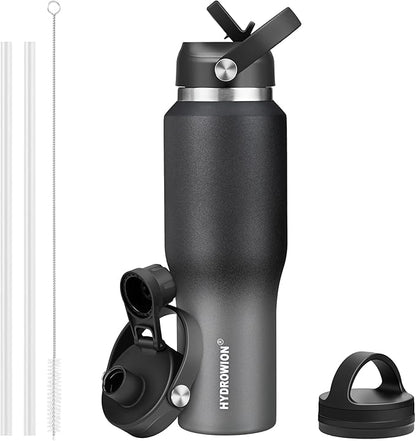 HYDROWION 32oz Water Bottle, Double Wall Vacuum Stainless Steel Insulated Water by HYDROWION