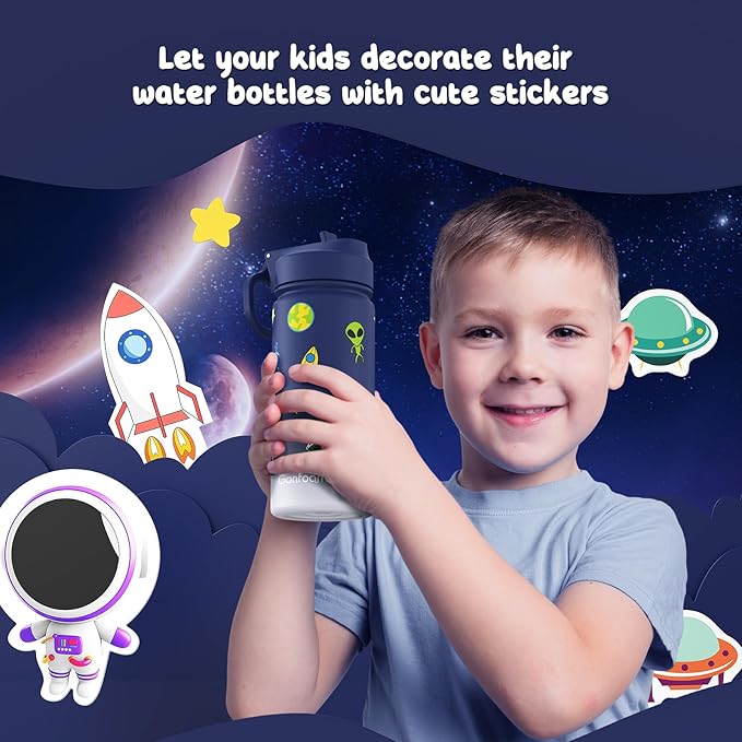 Kids Water Bottle, insulated Stainless Steel Straw Cup - Image 5