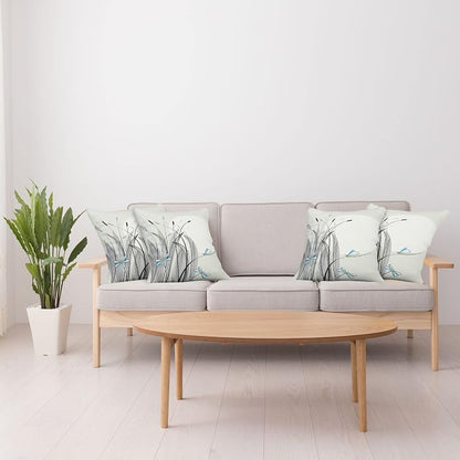 Ambesonne Dragonfly Decorative Throw Pillow Case Pack of 4, Dragonflies on - Image 4