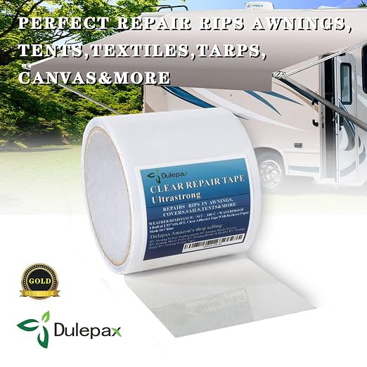 Dulepax Tent Repair Tape, Ultrastrong Awning Repair Tape, Boat Covers Repair - Image 3