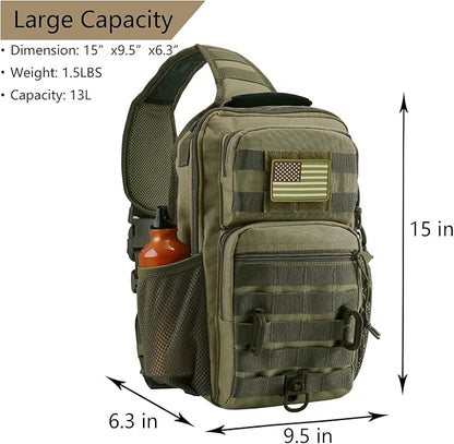 Rover Sling Pack Tactical Shoulder Sling Bag Backpack - Image 2