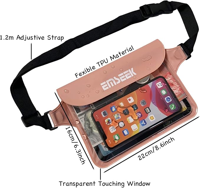 Waterproof Waist Pouch Dry Belt Bag Fanny Pack Keep Your Key Fob Wallet Kindle - Image 2