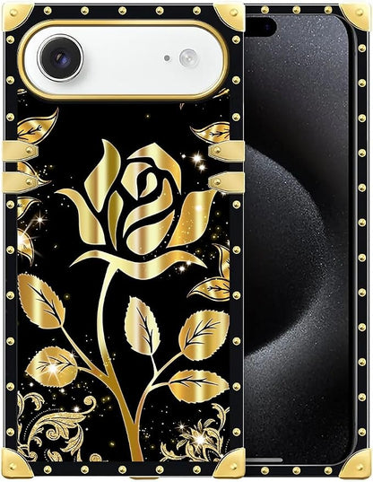 for iPhone 17 Air Case Luxury Golden Decoration by Unknown