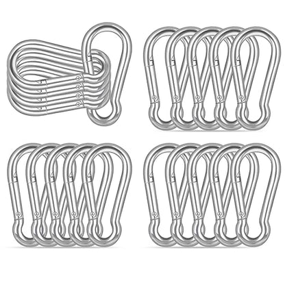 20PCS M6 Heavy Duty Carabiner Clip, 2.36Inch Snap Hook Quick Link Small by XHAMXE