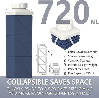 BEAUTAIL Collapsible Water Bottles 24.3oz, Foldable Travel Water Bottle - Image 2