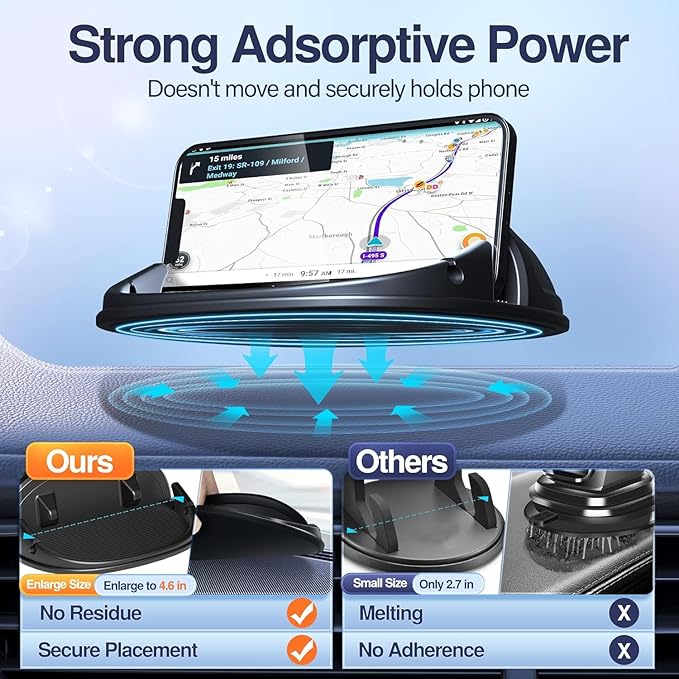 Loncaster 2 Pack Dashboard Car Phone Holder Mount, Universal Cell Phone - Image 2