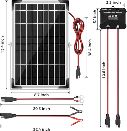 Voltset Solar Battery Trickle Charger: 10 Watt 12V Solar Panel Maintainer - Image 6