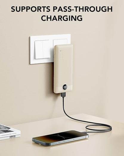 Portable Charger Built-in Cables and AC Wall Plug, USB C Power Bank 10000mAh - Image 2