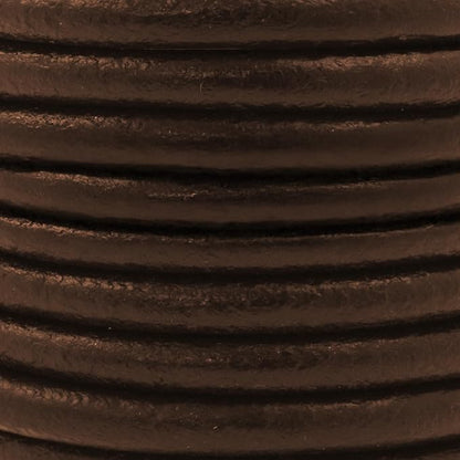 Mandala Crafts Round Genuine Dark Brown Leather Cord - Image 3