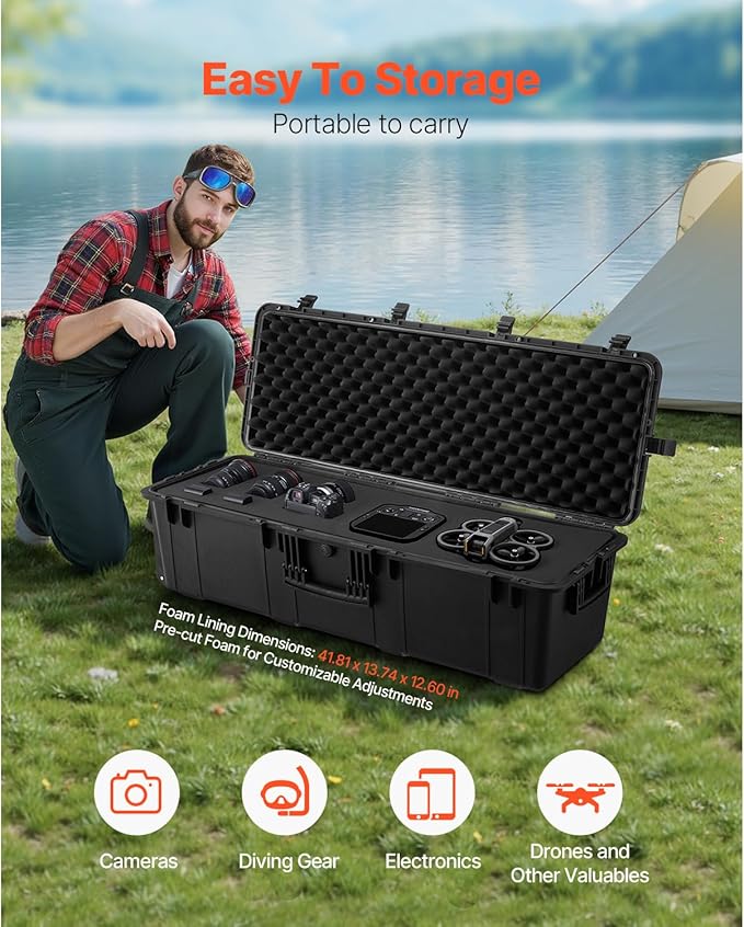 VEVOR Weatherproof Hard Case, Heavy Duty Protective Dry Box Case - Image 4