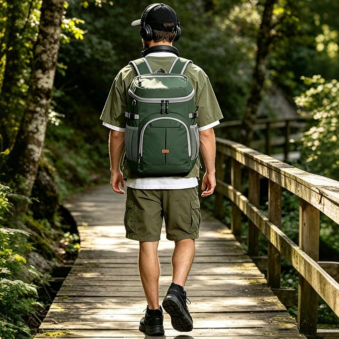 Pritent Cooler Backpack for Men Women Insulated Waterproof Backpack Cooler Leak - Image 2