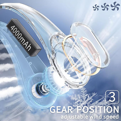 FrSara Neck Fan, Portable Fan Strong Wind, Upgraded 4000mAh, Upgraded Air Volume - Image 4