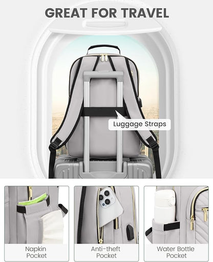 LOVEVOOK Laptop Backpack for Women, Travel Computer Work Bags - Image 4