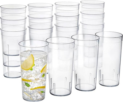 US Acrylic Cafe Plastic Reusable Tumblers 20-ounce Water Cups in Clear | Value by USAcrylic