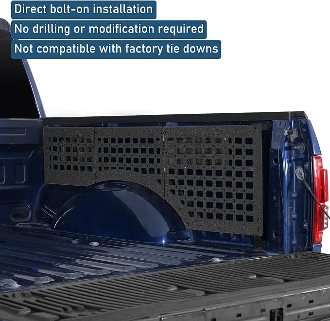 Hooke Road F150 Side Truck Bed MOLLE Panels Cargo Rack - Image 5