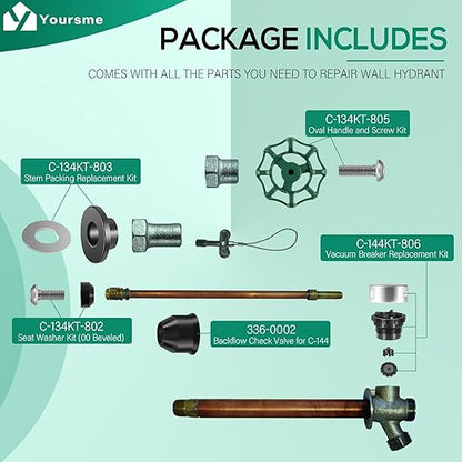 C-144KT-807 Complete Wall Hydrant Faucet Service Repair Kit - Image 5
