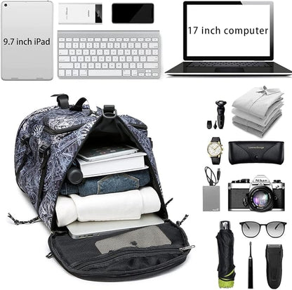 Gym Duffle Bag Waterproof black Laptop Backpack Suitable - Image 2