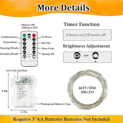 2-Pack Fairy Lights Battery Operated - Image 7