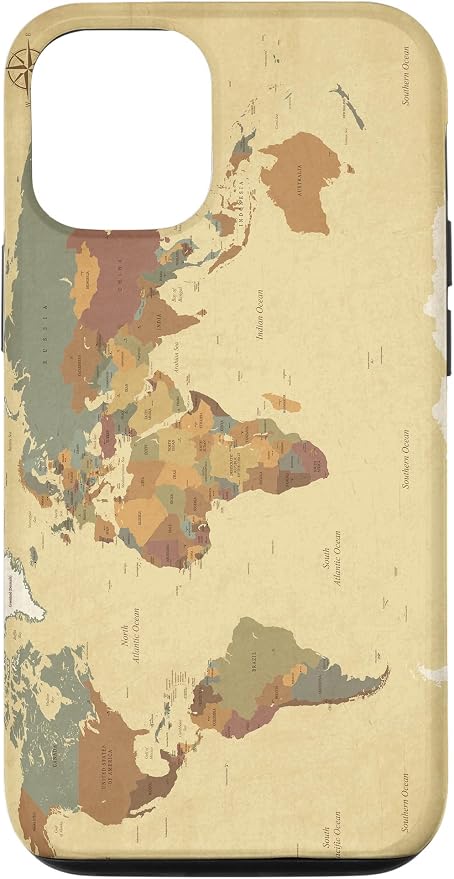 Globe Map Smartphone Cell Cover Gift World Map Pattern Phone Case by Unknown