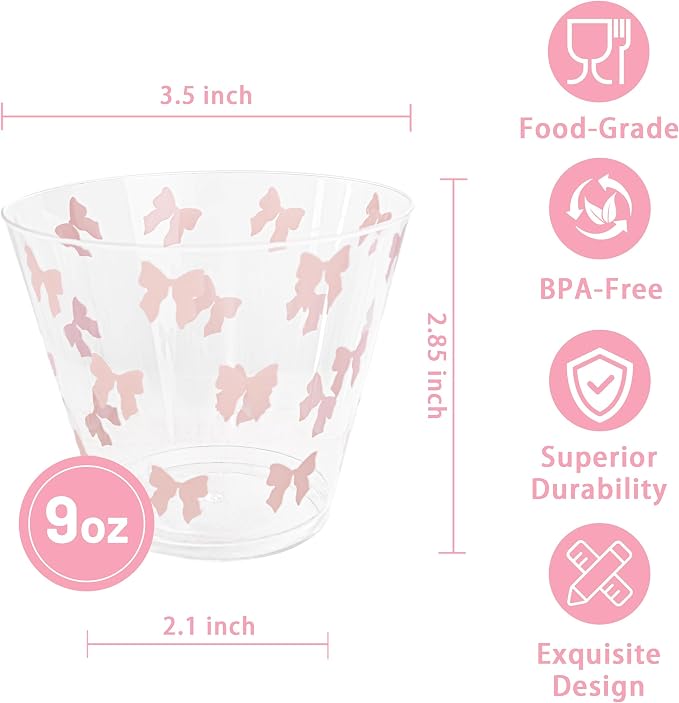 I00000 200 Pcs 9 oz Clear Plastic Cups - Image 3
