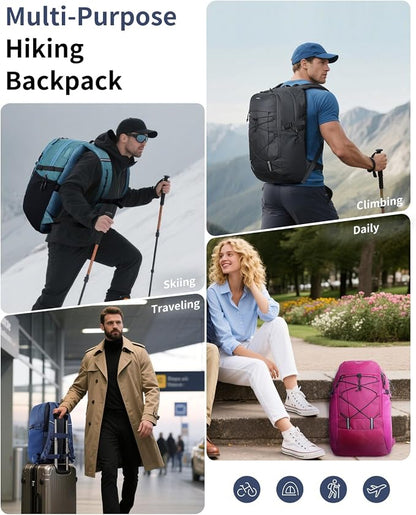 ECOHUB Hiking Backpack 30L Travel Backpack Lightweight Casual Daypack Water - Image 7