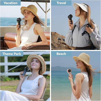 MUXNW Mini Face Fan For Skincare: Portable Small Pocket Handheld Personal - Image 9