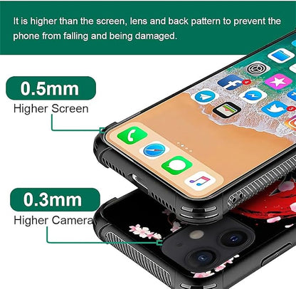 for iPhone 12/12 Pro Case, Sakura Japanese Samurai Pattern Graphic Design Girl - Image 3