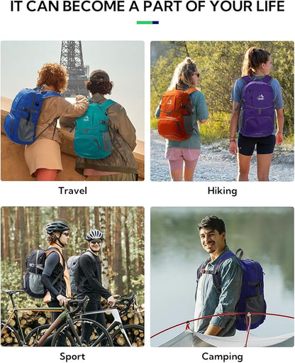WATERFLY Hiking Packable Daypack Backpack: 25L Ultra Lightweight Day Pack - Image 6