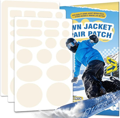 35Pcs Down Jacket Repair Patch Kit Pre-Cut Nylon Patches by OAZ
