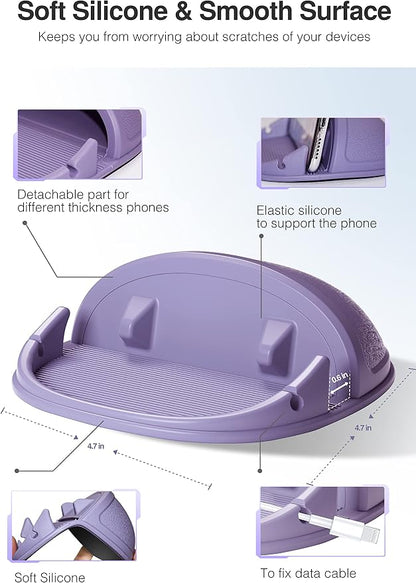 Loncaster Car Phone Holder, Car Phone Mount Silicone Car Pad Mat - Image 3