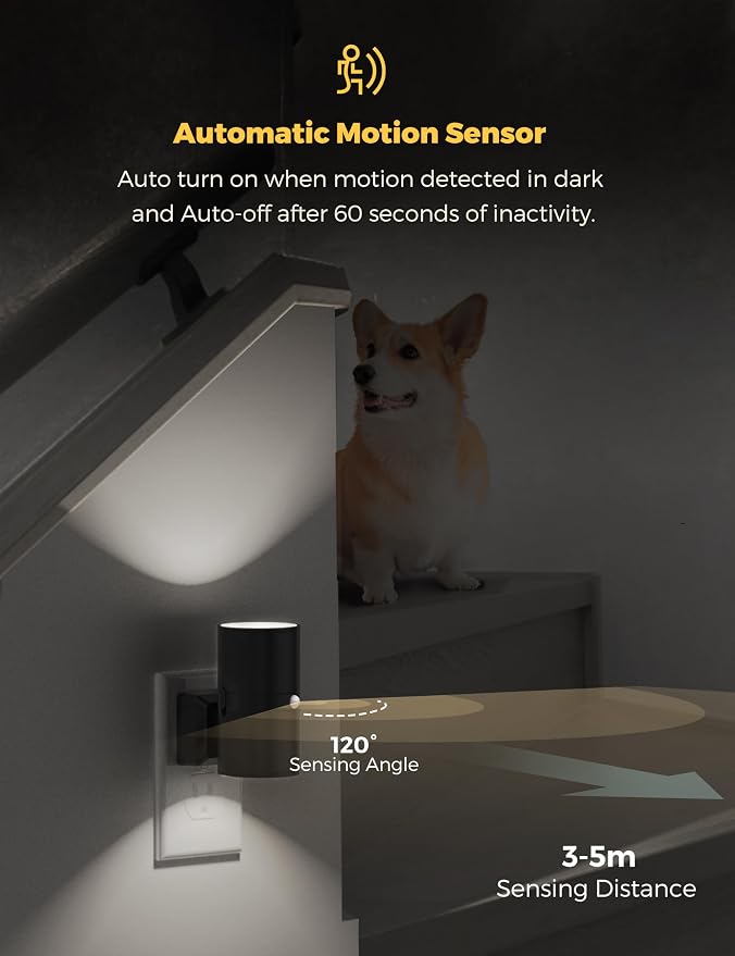L LOHAS LED Motion Sensor Night Light, Bright Nightlight, 5000K Daylight White - Image 2
