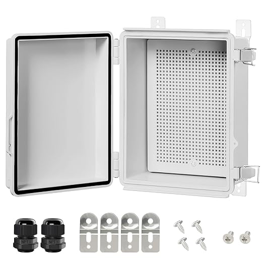 LeMotech Electrical Box, IP67 Waterproof Hinged Cover Stainless Steel Latch by LeMotech