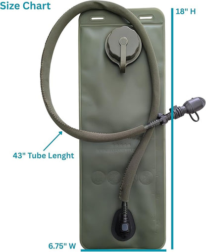Hank's Surplus Military 3L Hydration Water TPU Bladder Reservoir OD Green - Image 2