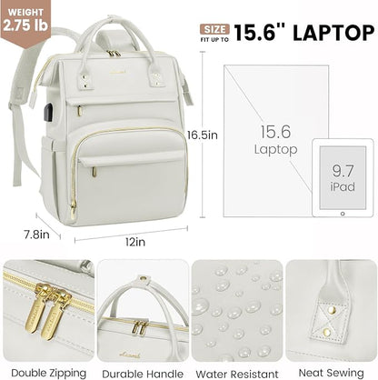 LOVEVOOK Leather Laptop Backpack - Image 4