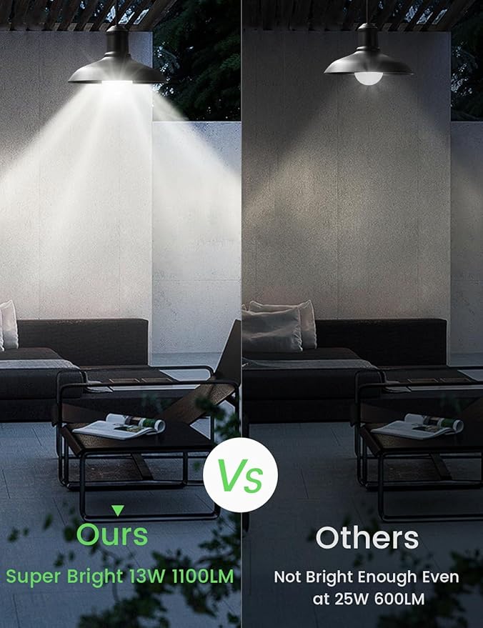 Motion Sensor LED Light Bulbs Outdoor, 13W Dusk to Dawn Sensor Bulb PIR - Image 4