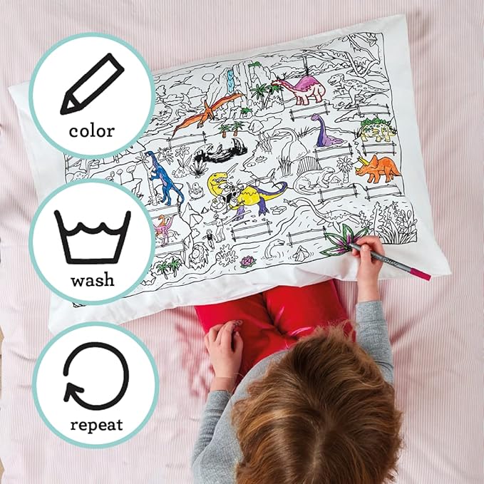 Coloring Pillowcase for Kids – Reusable DIY Pillow Cover - Image 4