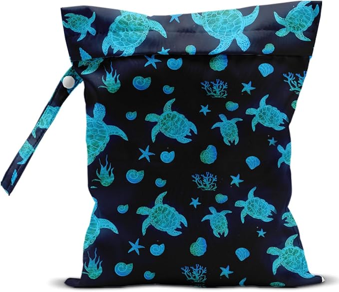 Waterproof Wet Bag for Swimsuit, Travel Beach Wet Dry Bag, Hidden Zipper by zcyxuuw