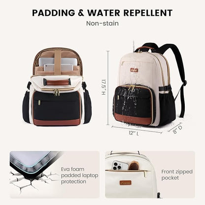 LOVEVOOK Lunch Backpack with Lunch Compartment, 15.6 Inch Laptop Work Travel - Image 5