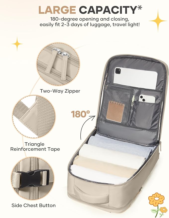coofay Travel Backpack For Women Men Airline Approved Carry On Backpack Flight - Image 5